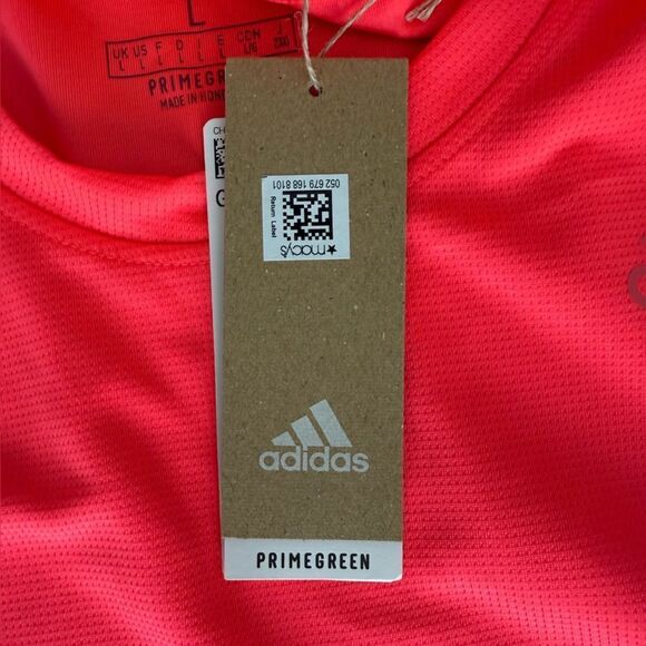 Adidas Aero 3S Tee Signal Pink Large NWT - Picture 5 of 7
